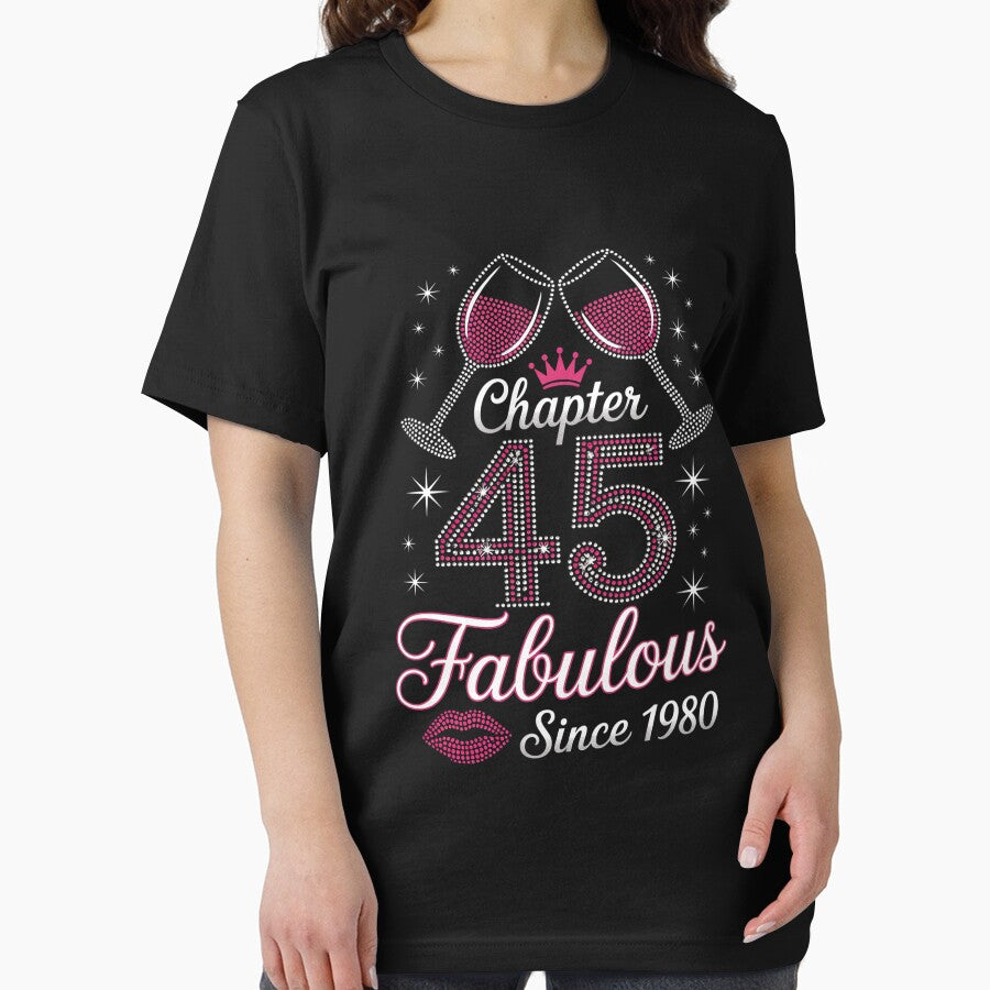 Chapter 45 Fabulous Since 1980 45Th Birthday Gift For Women by silladive T-Shirts, Hoodie, Sweatshirt (Image 2)