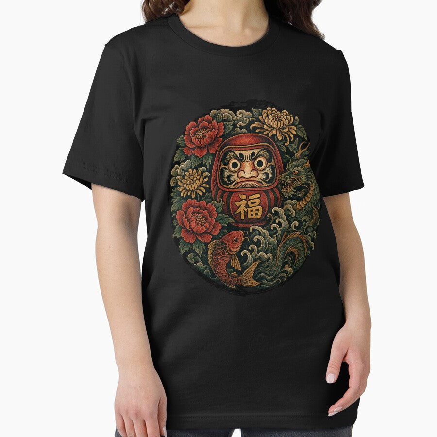 Floral Fortune Daruma by pecussoul T-Shirts, Hoodie, Sweatshirt | BlankRebels.com (Image 2)