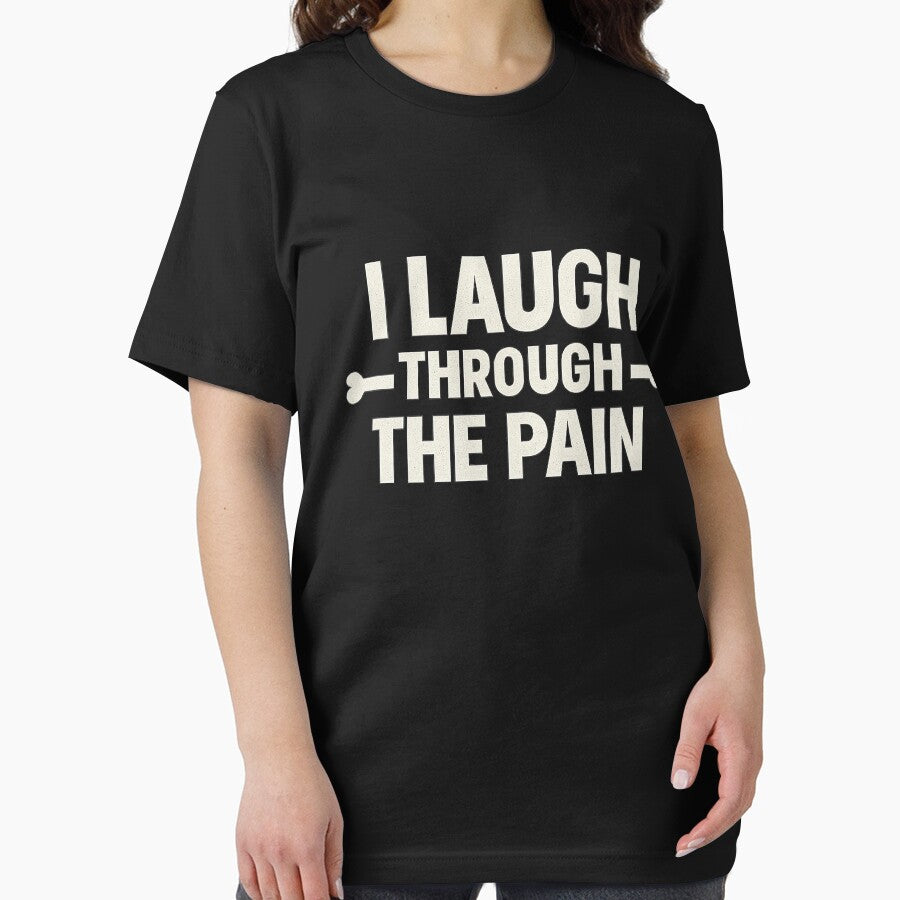 I Laugh Through The Pain – Dark Humor Mental Health Quote by AddictiveDesign