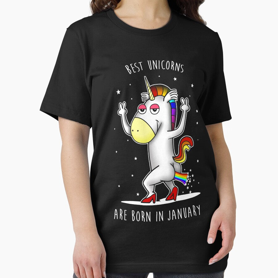 Unicorn T-shirts Rainbow Unicorn For January by giftforfriend Hoodie, Sweatshirt | BlankRebels.com (Image 2)