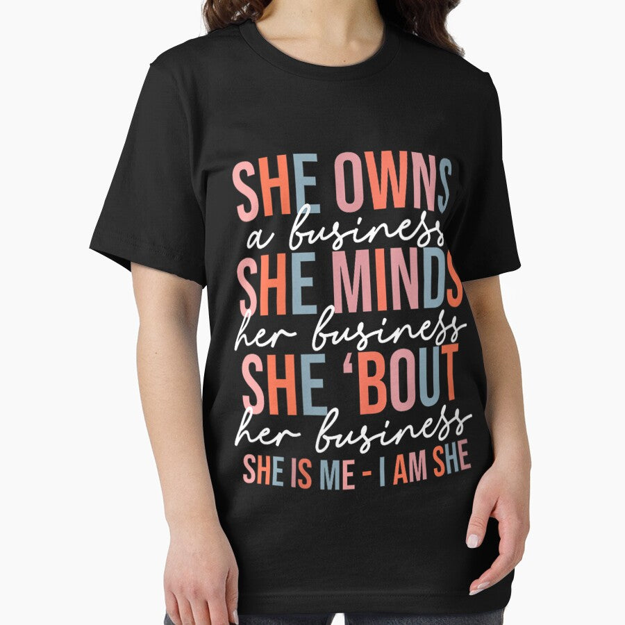 Womens She Owns A Business She Minds Her Business Small Business by FelixPadilla T-Shirts, Hoodie, Sweatshirt (Image 2)