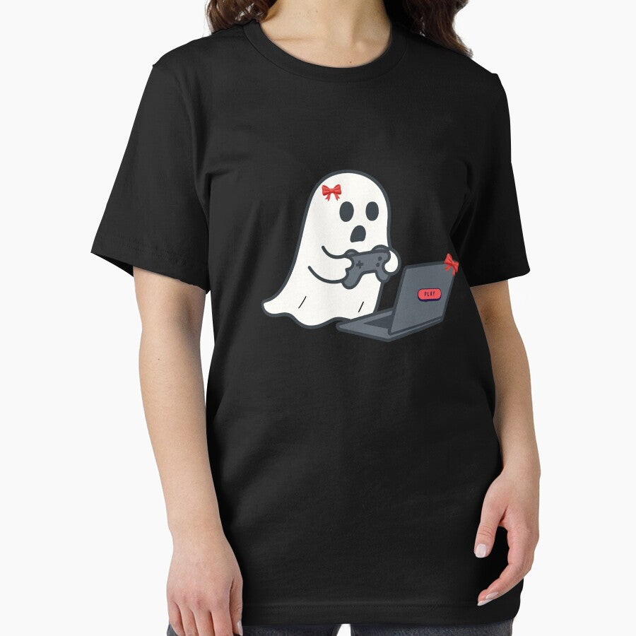 Cute Ghost Gamer by Rasheedaholik T-Shirts, Hoodie, Sweatshirt | BlankRebels.com (Image 2)
