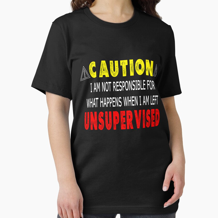 Funny Work from Home Caution Unsupervised by jpjournals T-Shirts, Hoodie, Sweatshirt | BlankRebels.com (Image 2)
