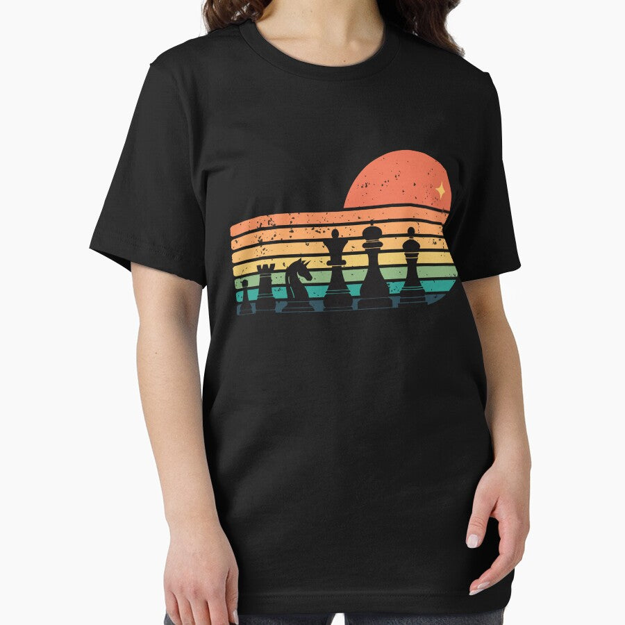 Vintage Retro Sunset Chess T-shirt by Trixtee Hoodie, Sweatshirt | BlankRebels.com (Image 2)