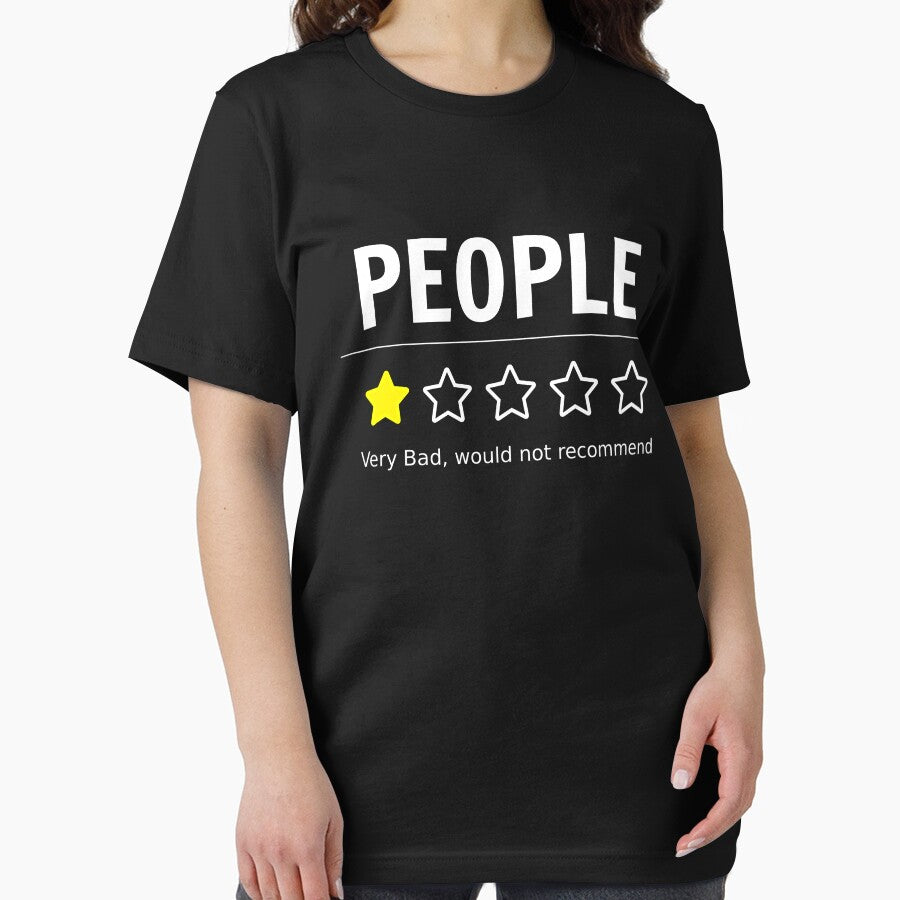 People Very Bad Would Not Recommend, One Star Rating 2020 Introvert Ew People by FP-POD T-Shirts, Hoodie,... (Image 2)