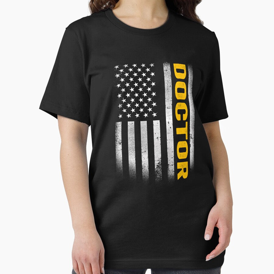 doctor Dad American Flag, Vintage USA doctor American Flag, doctor Dad Mens Womens Girls Christmas Fathers Day... (Image 2)