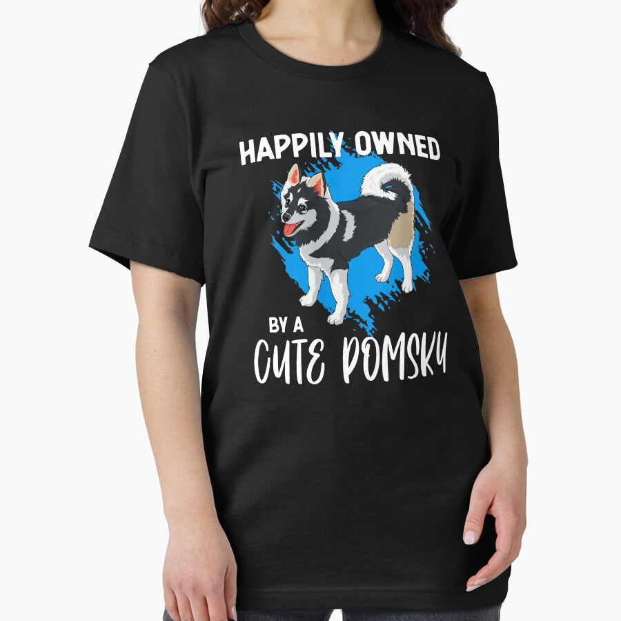 Funny Owned By A Cute Pomsky Pet Dog Owners graphic by jakehughes2015 T-Shirts, Hoodie, Sweatshirt (Image 2)