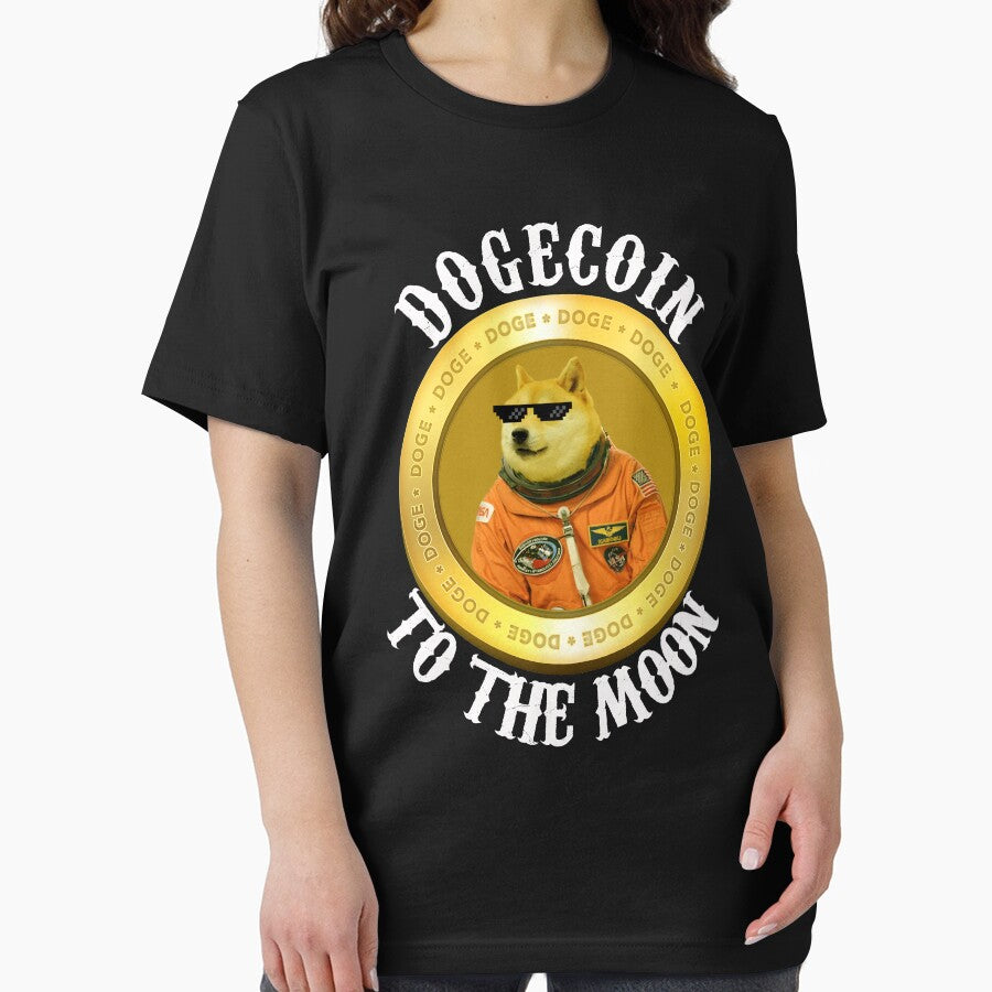 Dogecoin Cool Men's Moon Astronaut Meme Crypto doggy by Tsquade T-Shirts, Hoodie, Sweatshirt | BlankRebels.com (Image 2)