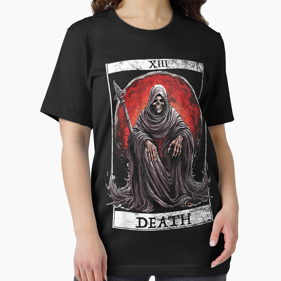 Vintage Tarot Card Death Reaper Occult Satan Unholy Horrors by BradleyRyan T-Shirts, Hoodie, Sweatshirt (Image 2)