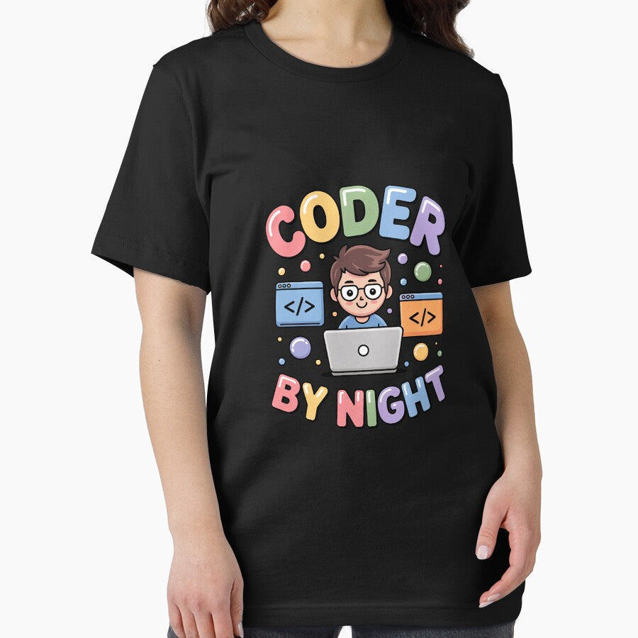 Coder by Night Programmer Surrounded by Code by FndPardaL T-Shirts, Hoodie, Sweatshirt | BlankRebels.com (Image 2)