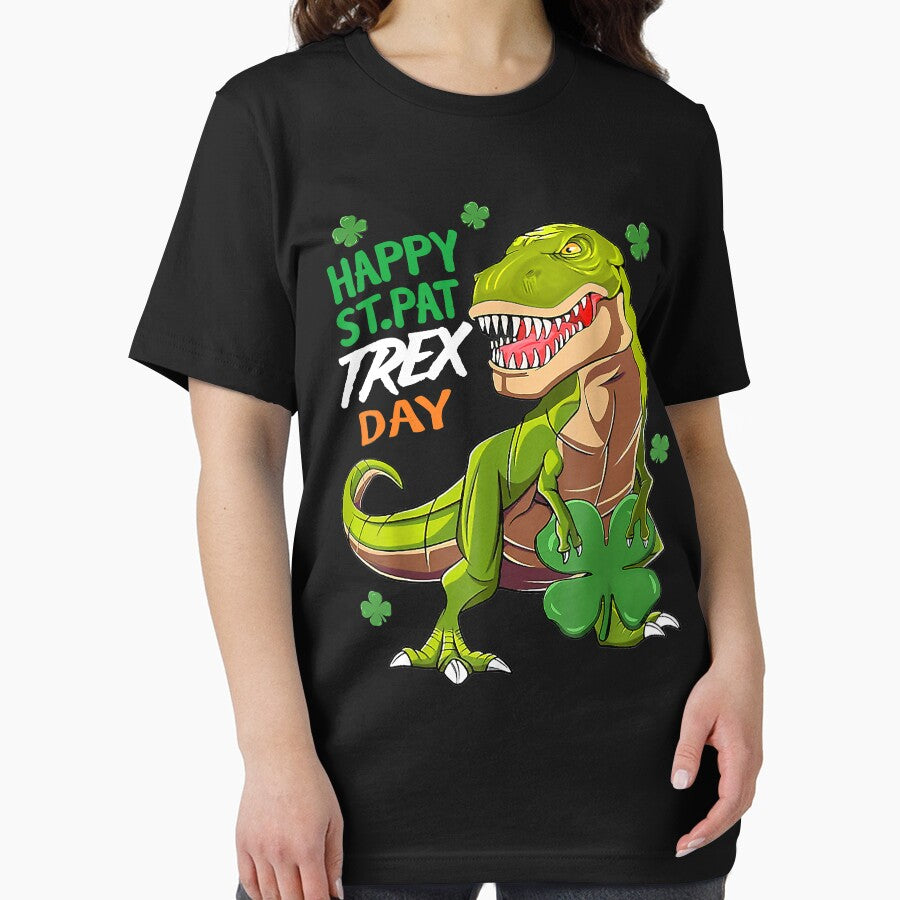 Happy St Pat T-Rex Day Shirt Dinosaur St Patrick's Day by AaronWeedo Hoodie, Sweatshirt | BlankRebels.com (Image 2)