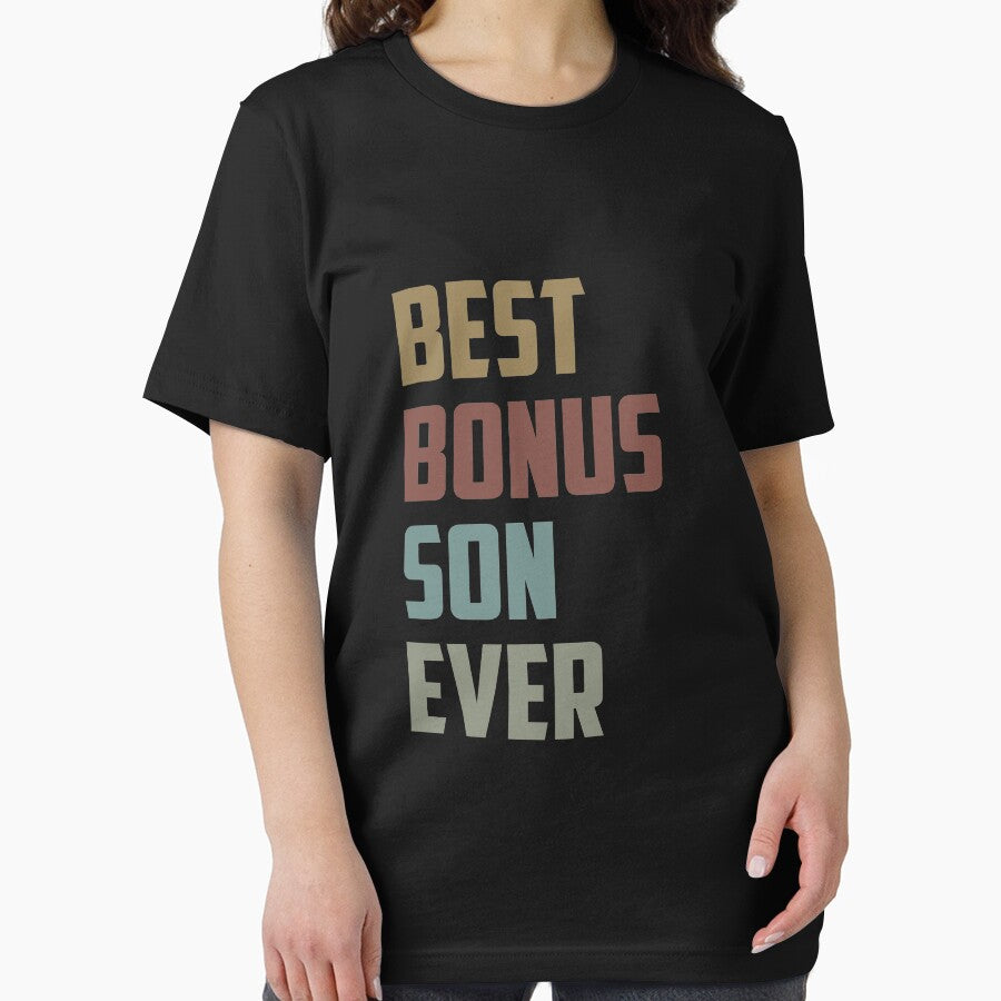 Best Bonus Son Ever Funny Stepson Saying Gift Idea / Christmas Gifts for Son / Colored Vintage Design by... (Image 2)