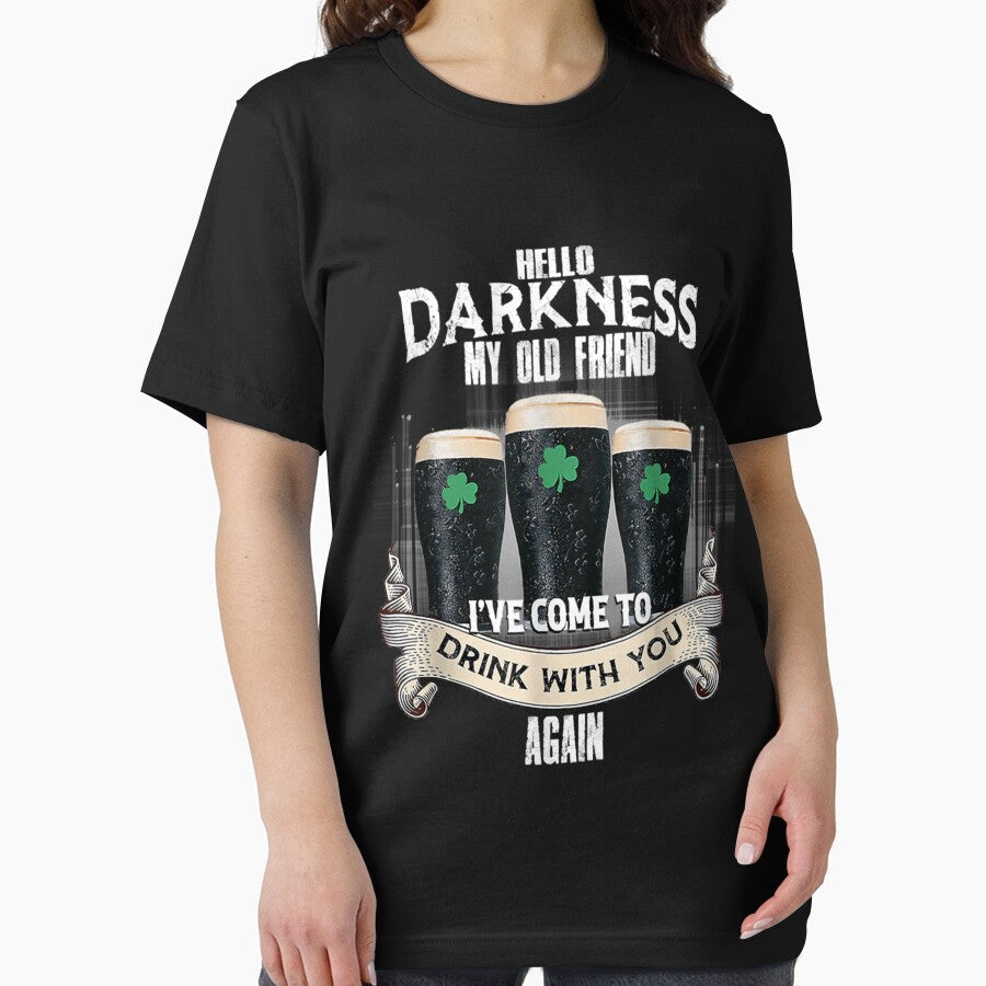 Hello Darkness My Old Friend Beer Drinking Patrick&X27;S Day Essential Essential T-Shirts, Hoodie, Sweatshirt