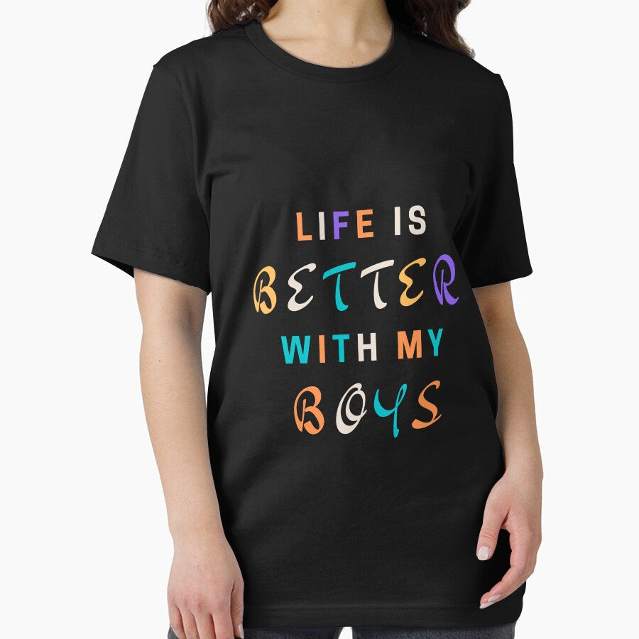 Life is Better with My Boys, Boy Mom, Boy Mama, Mom of Boys Gift by redsh2564 T-Shirts, Hoodie, Sweatshirt (Image 2)