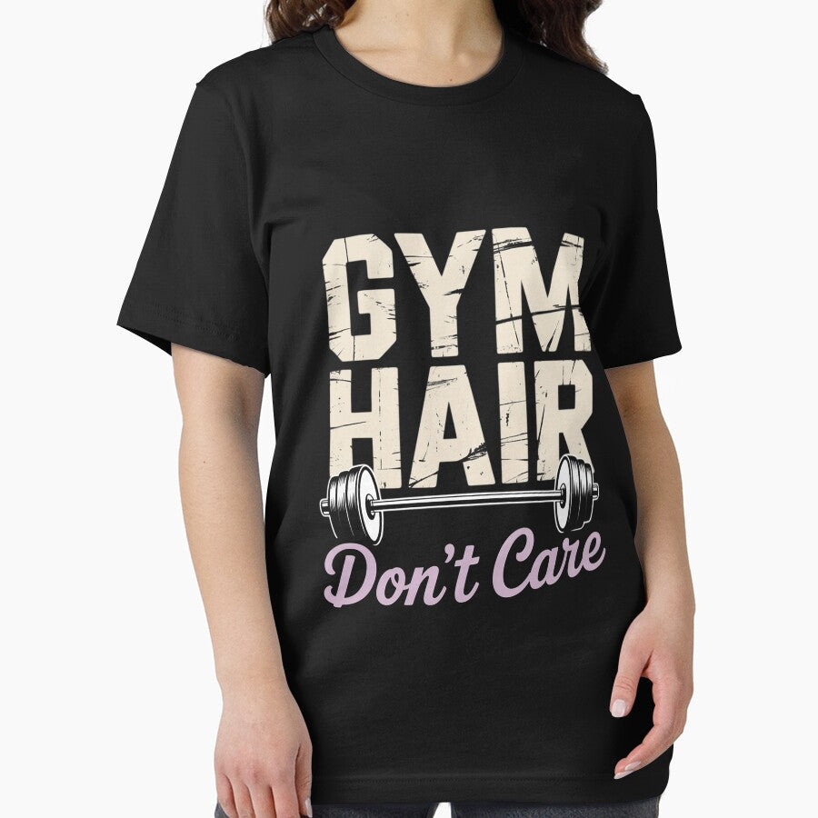 Workout Saying  Gym Hair Don't Care Women Fitness Health by nicomitchell