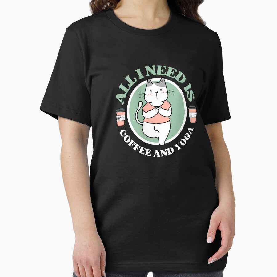 All I need is coffee and yoga funny yoga cat by reka88 T-Shirts, Hoodie, Sweatshirt | BlankRebels.com (Image 2)