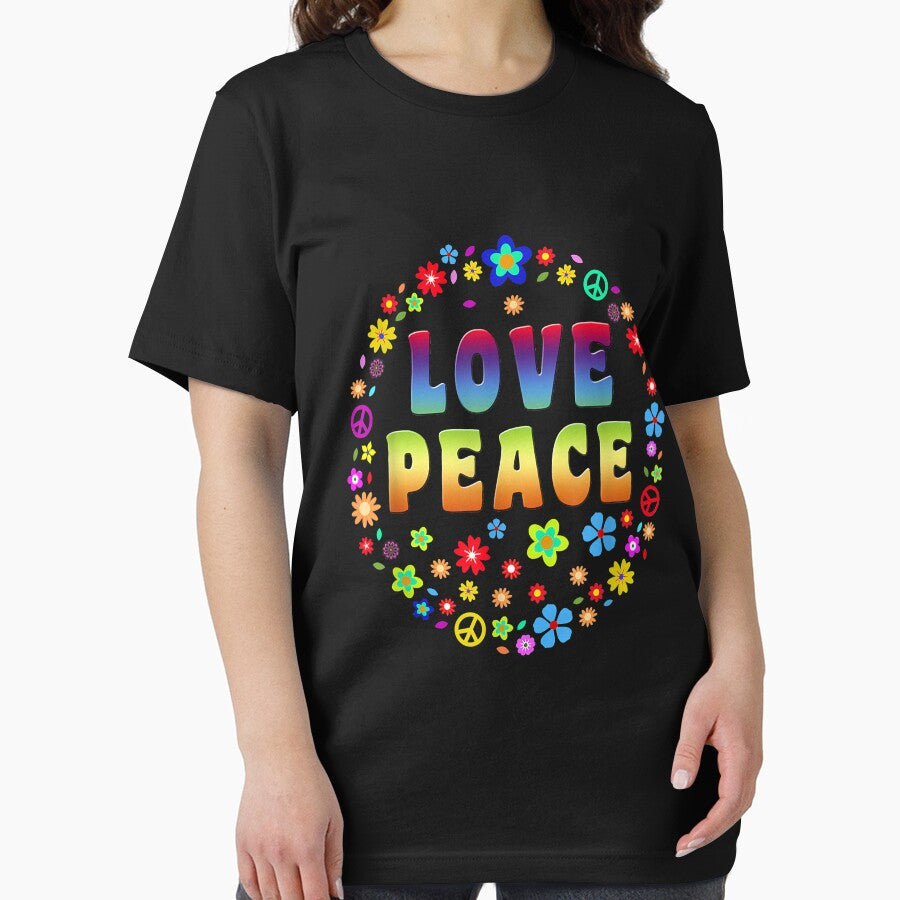 Peace Sign Love 70s Hippie by shannange T-Shirts, Hoodie, Sweatshirt | BlankRebels.com (Image 2)