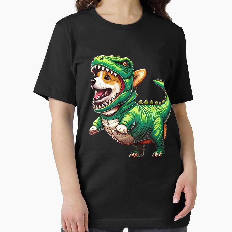 Funny Corgi Wearing Dinosaur Outfit Dog Lover by Kimberley King Art  King Art T-Shirts, Hoodie, Sweatshirt (Image 2)
