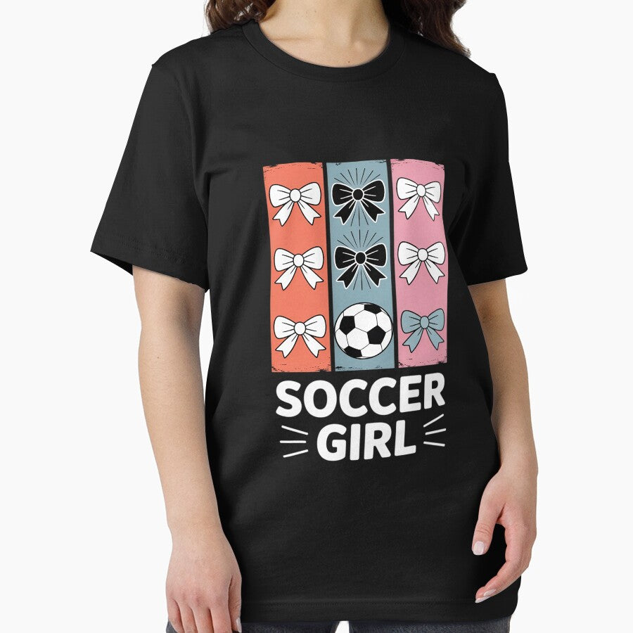 Cute Soccer Girl Coquette Bow Soccer Girl Soccer Brushstroke by BlackStars3Neon