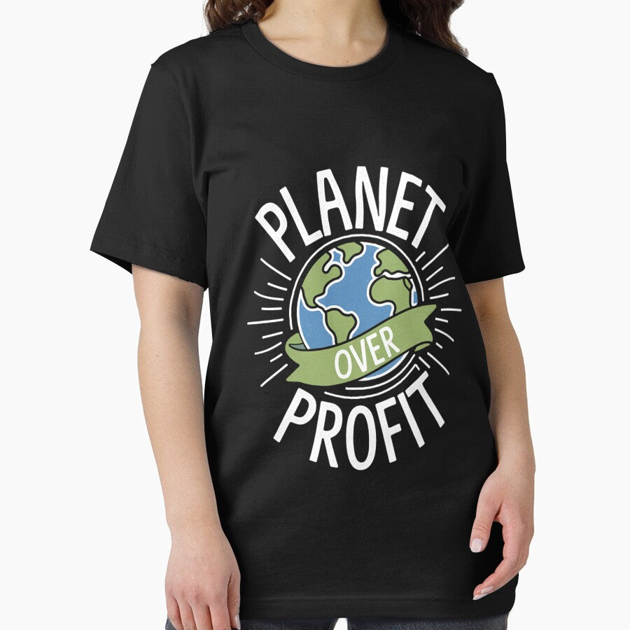 Planet Over Profit Nature Lover Environmentalist Earth Day by JonathalIngham T-Shirts, Hoodie, Sweatshirt (Image 2)