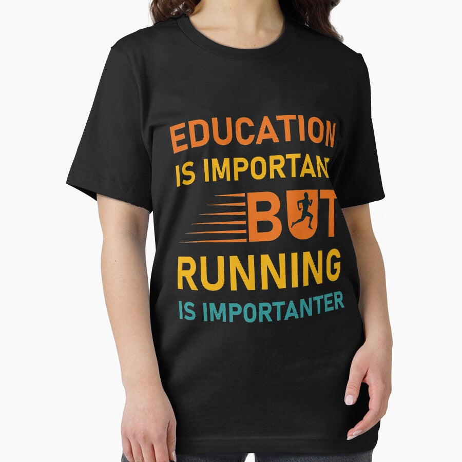 Education Is Important but Running Is Importanter by RobertJason T-Shirts, Hoodie, Sweatshirt | BlankRebels.com (Image 2)