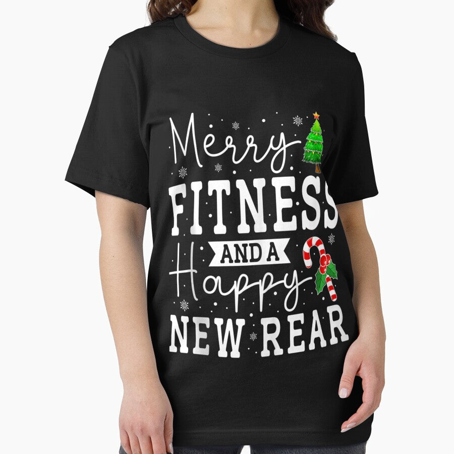 Merry Fitness Happy New Rear Workout GYM Christmas Men Women by RonaldTAlvarado T-Shirts, Hoodie, Sweatshirt (Image 2)