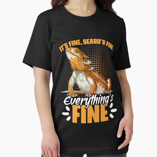 It's Fine Funny Beaded Dragon Pet Humor For A Reptile Lover by Nessshirts T-Shirts, Hoodie, Sweatshirt (Image 2)