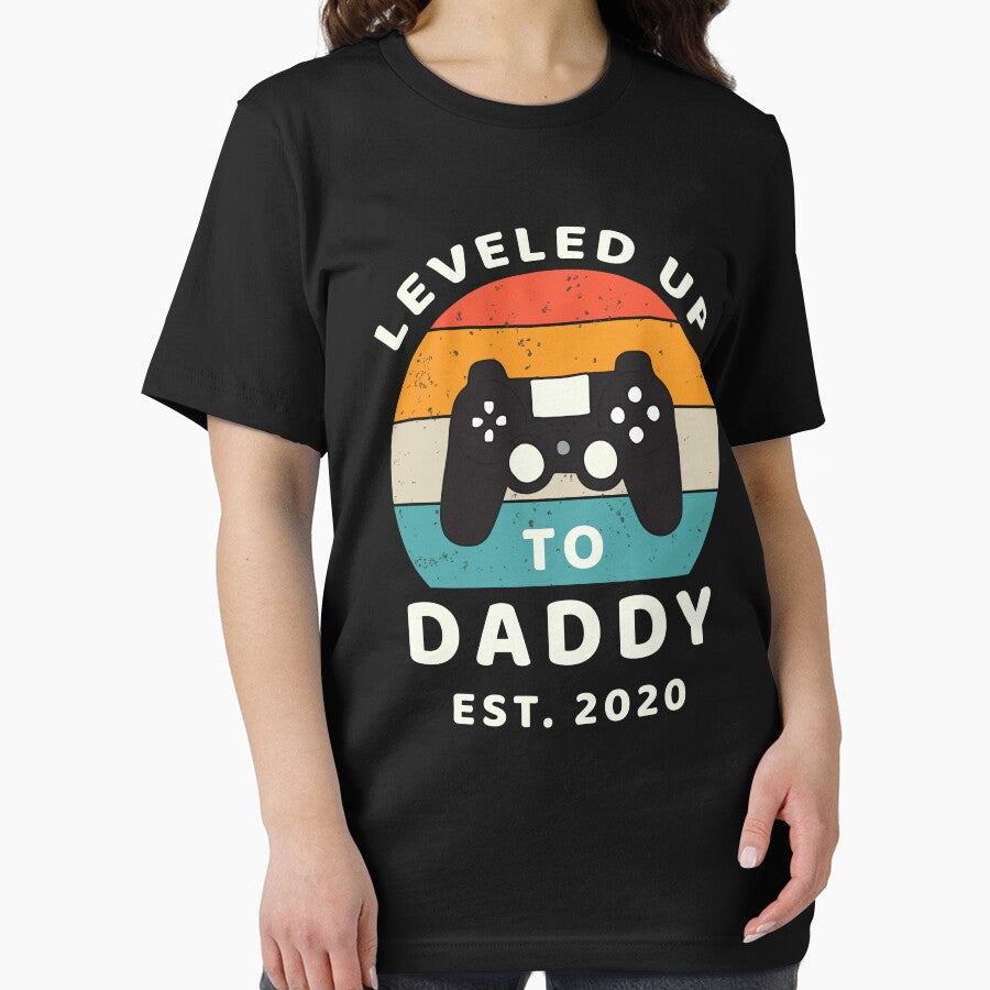 Leveled Up to Daddy, New Dad, Pregnancy Announcement by Medotees T-Shirts, Hoodie, Sweatshirt | BlankRebels.com (Image 2)