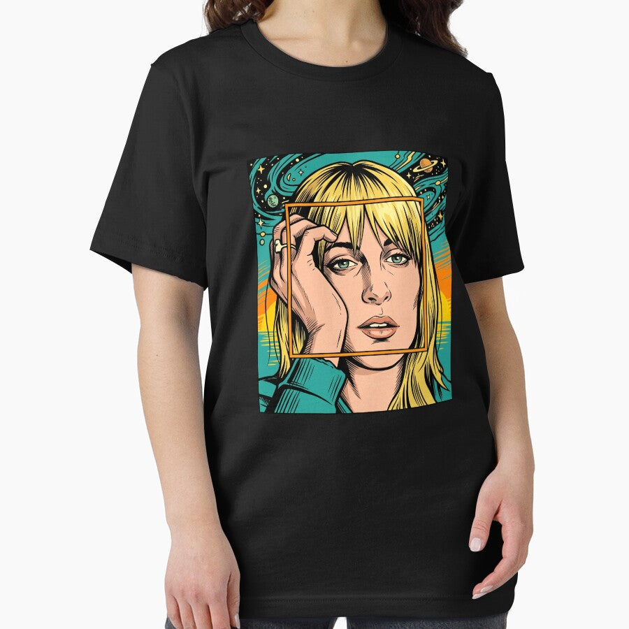 Ego Death Cosmic Surreal Retro Comic Girl Portrait by Brilleking