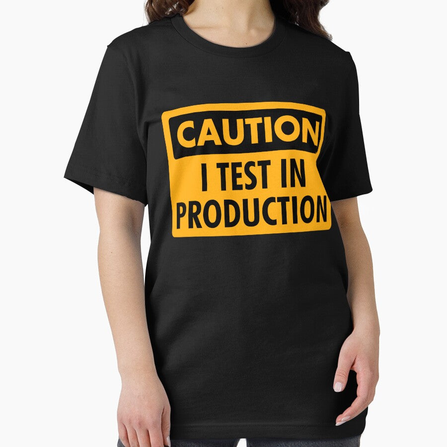 I Test in Production - Funny Programmer Safety Sign Design by ramiro T-Shirts, Hoodie, Sweatshirt | BlankRebels.com (Image 2)