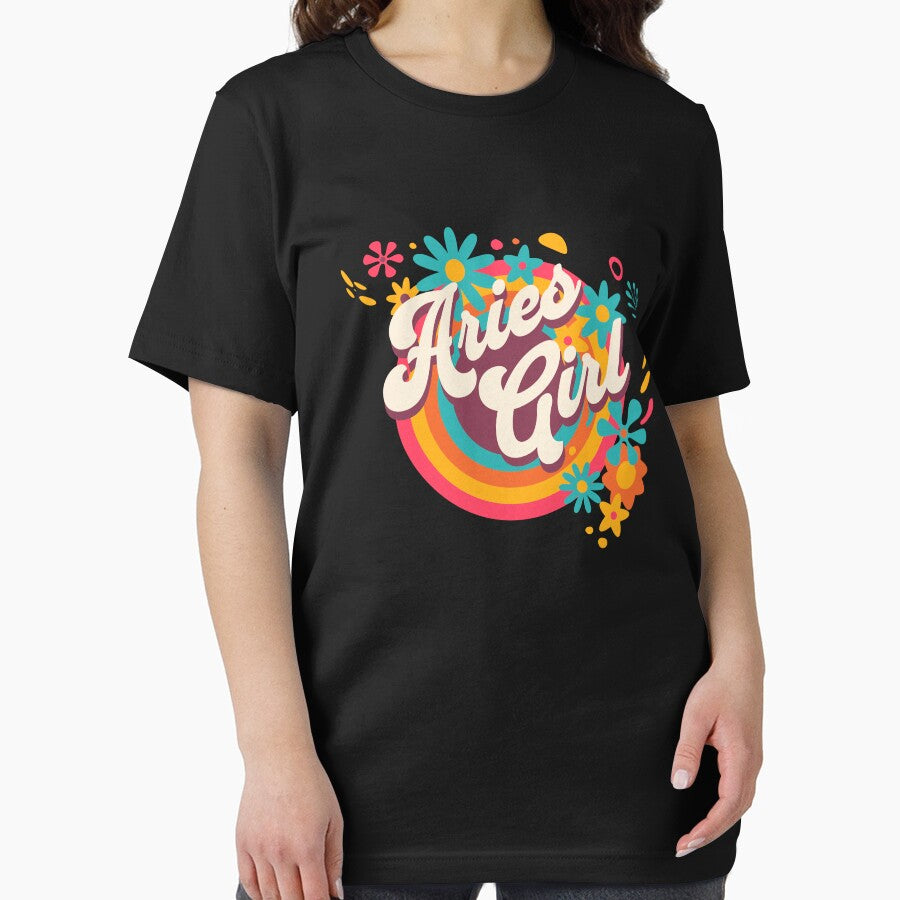 Retro Aries Girl Hippy Zodiac Horoscope by MasterKlaw T-Shirts, Hoodie, Sweatshirt | BlankRebels.com (Image 2)