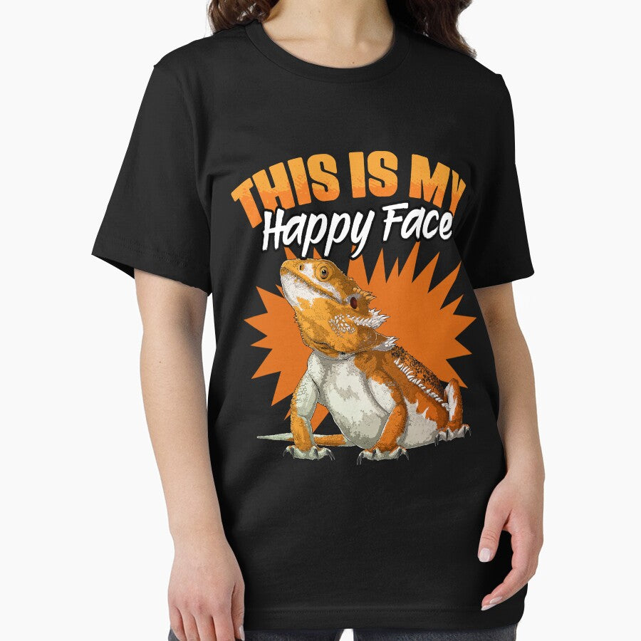 This Is My Happy Face Funny Reptile For Beaded Dragon Lovers by Nessshirts T-Shirts, Hoodie, Sweatshirt (Image 2)