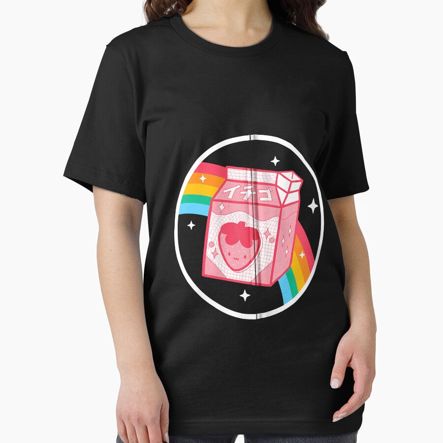 Strawberry Milk Rainbow Japan Style Otaku Vaporwave Anime Zip Hoodie by olgacadb