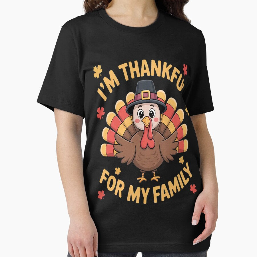 I'm Thankful For My Family Thanksgiving Day Dinner Turkey by LacostCarl T-Shirts, Hoodie, Sweatshirt (Image 2)