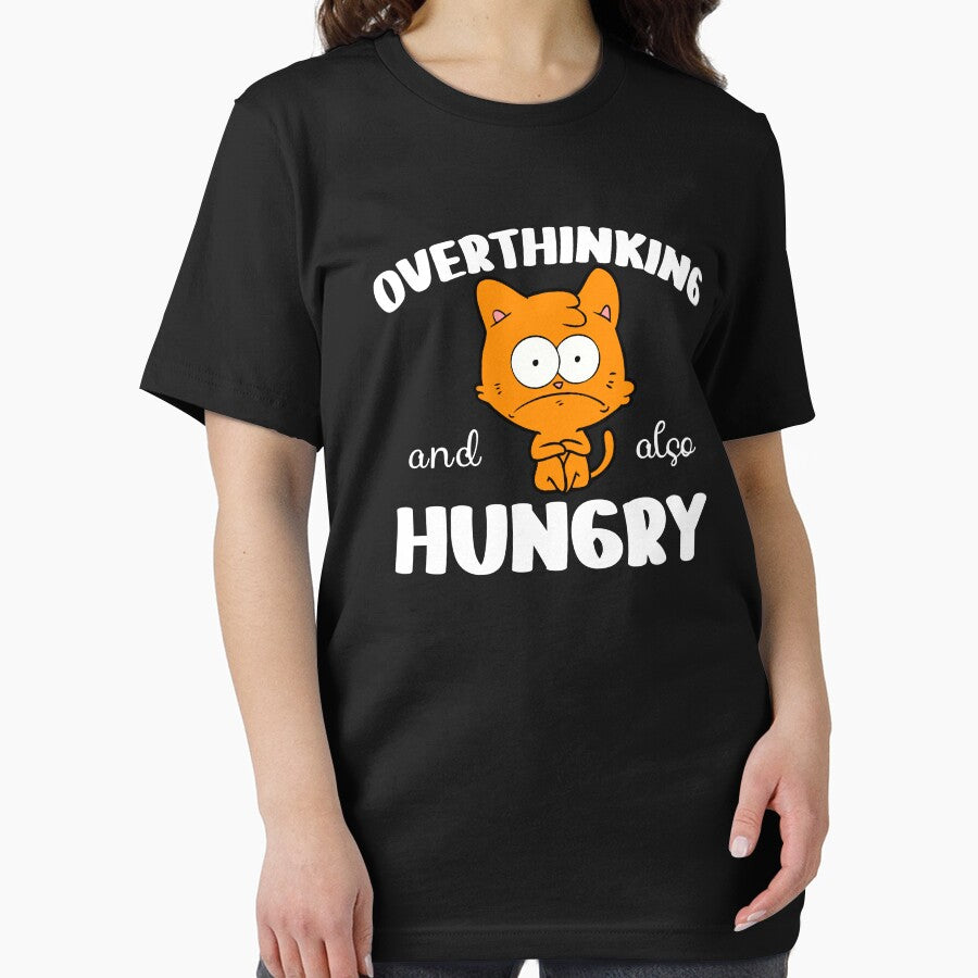 Overthinking and also hungry fun design by Click-Like T-Shirts, Hoodie, Sweatshirt | BlankRebels.com (Image 2)