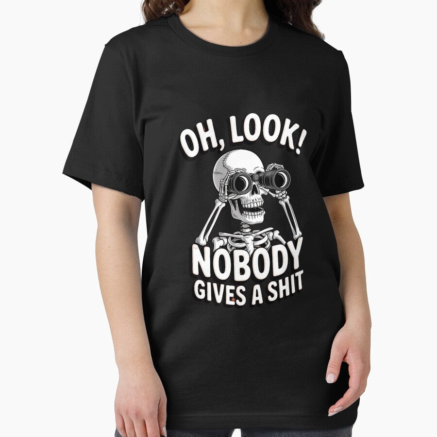 Skeleton Oh Look Nobody Gives A Shit Skull Halloween Costume by MathisBellanger T-Shirts, Hoodie, Sweatshirt (Image 2)