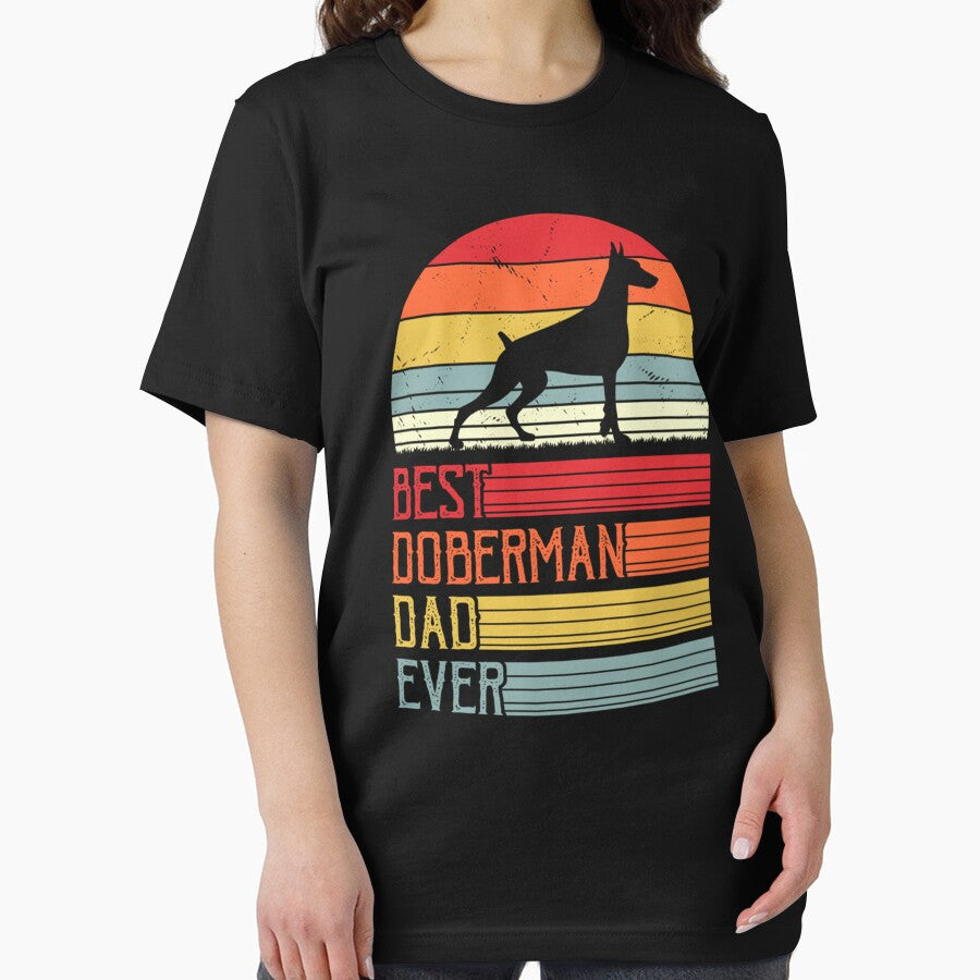 Vintage Best Doberman Dad Ever Happy Fathers Day Funny Dog Lovers by Louisa Kohler T-Shirts, Hoodie, Sweatshirt (Image 2)
