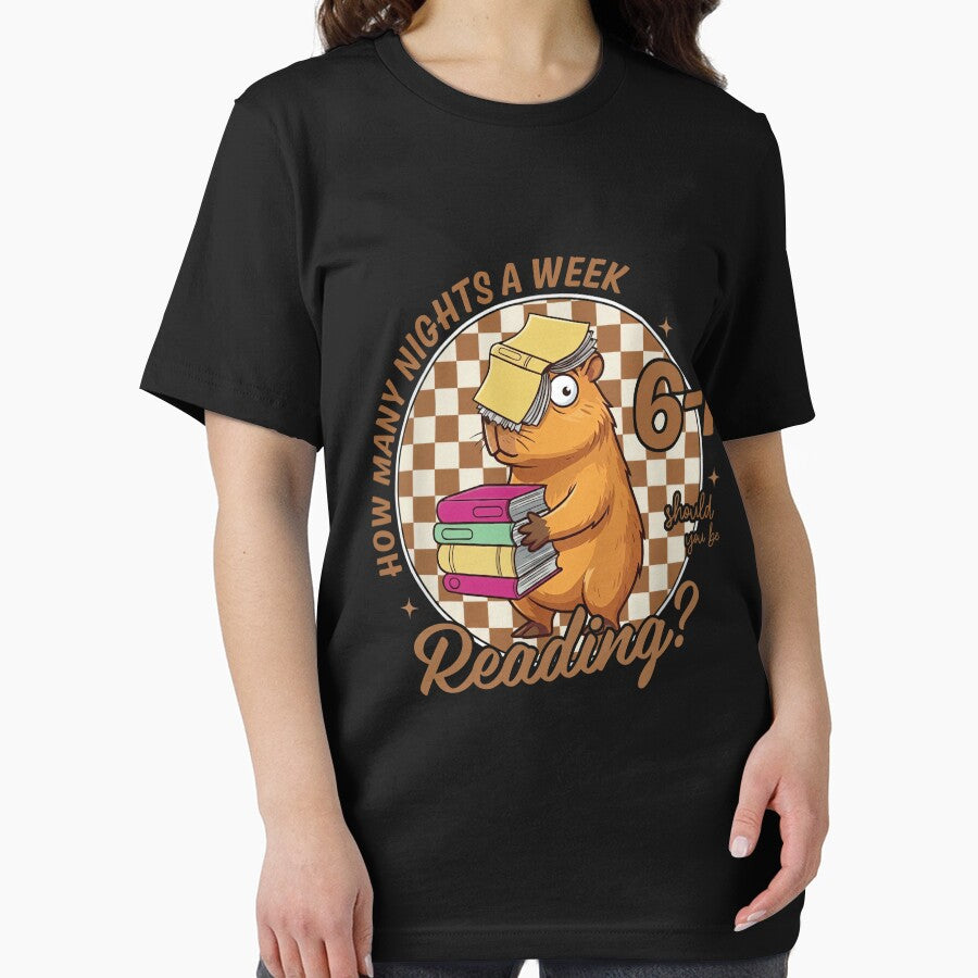 Funny Capybara Book Reading 6 7 Six Seven T-Shirts, Hoodie, Sweatshirt
