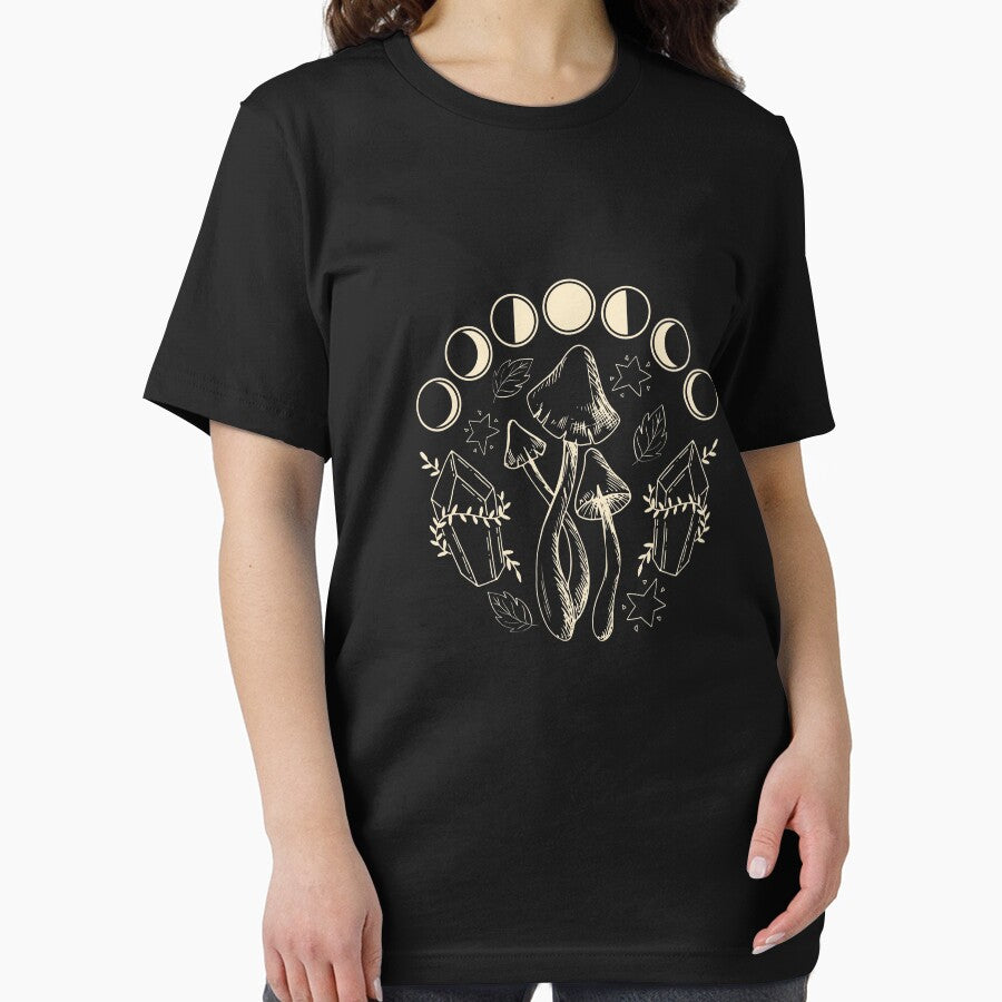 Goblincore Aesthetic Mushroom Moon Phases, Cottagecore Crystals by FOGODesigns T-Shirts, Hoodie, Sweatshirt (Image 2)