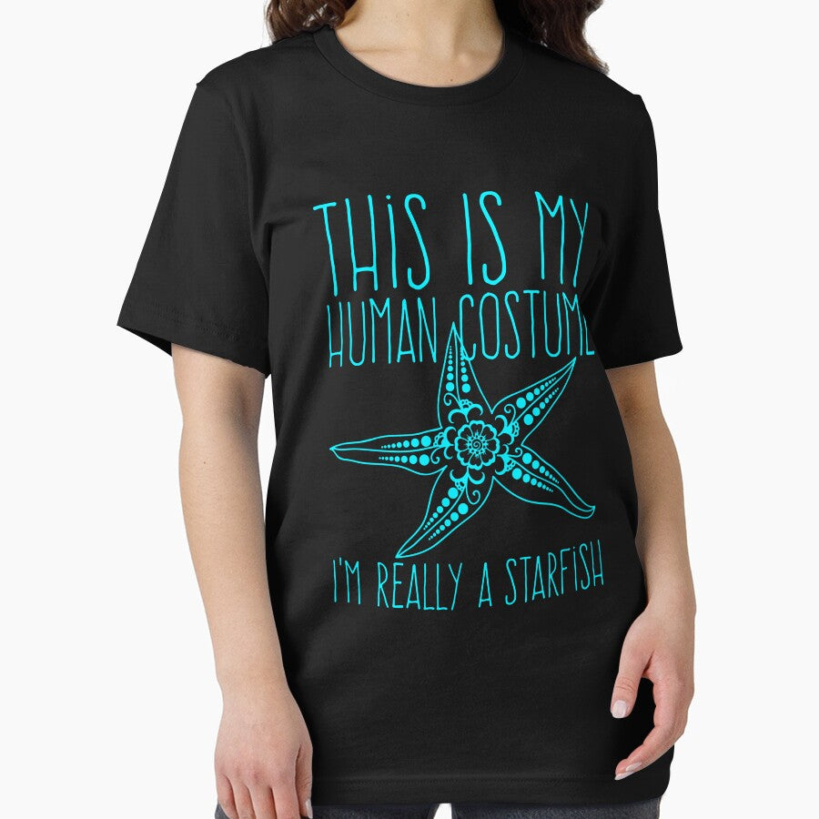 This Is My Human Costume I'm Really A Starfish Halloween by Teapot-art T-Shirts, Hoodie, Sweatshirt (Image 2)