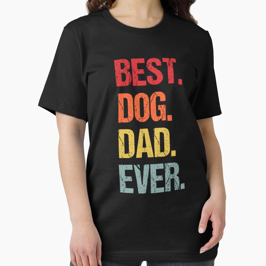 Vintage Best Dog Dad Ever Happy Fathers Day Funny Dog Lovers by Louisa Kohler T-Shirts, Hoodie, Sweatshirt (Image 2)