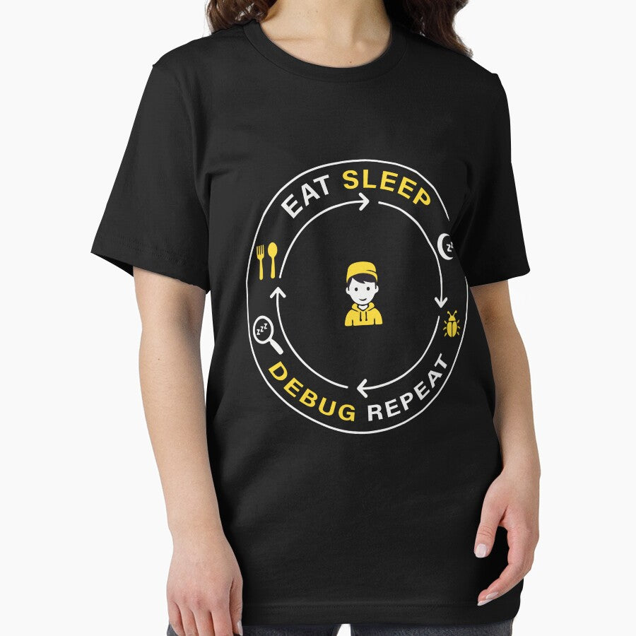 Eat Sleep Debug Repeat T-Shirt  Programmer Developer Coding Life Shirt by Design-Pro-21 Hoodie, Sweatshirt (Image 2)