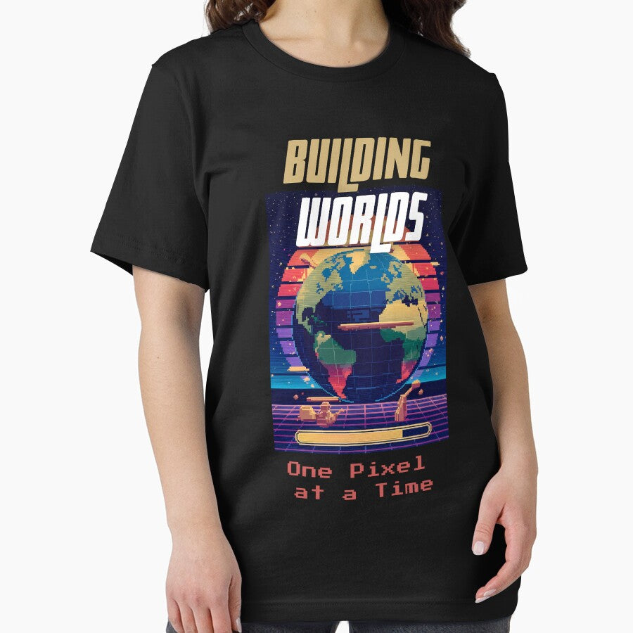 Gamedev Pixel Art – 8-Bit Earth Under Construction by zax454 T-Shirts, Hoodie, Sweatshirt | BlankRebels.com (Image 2)