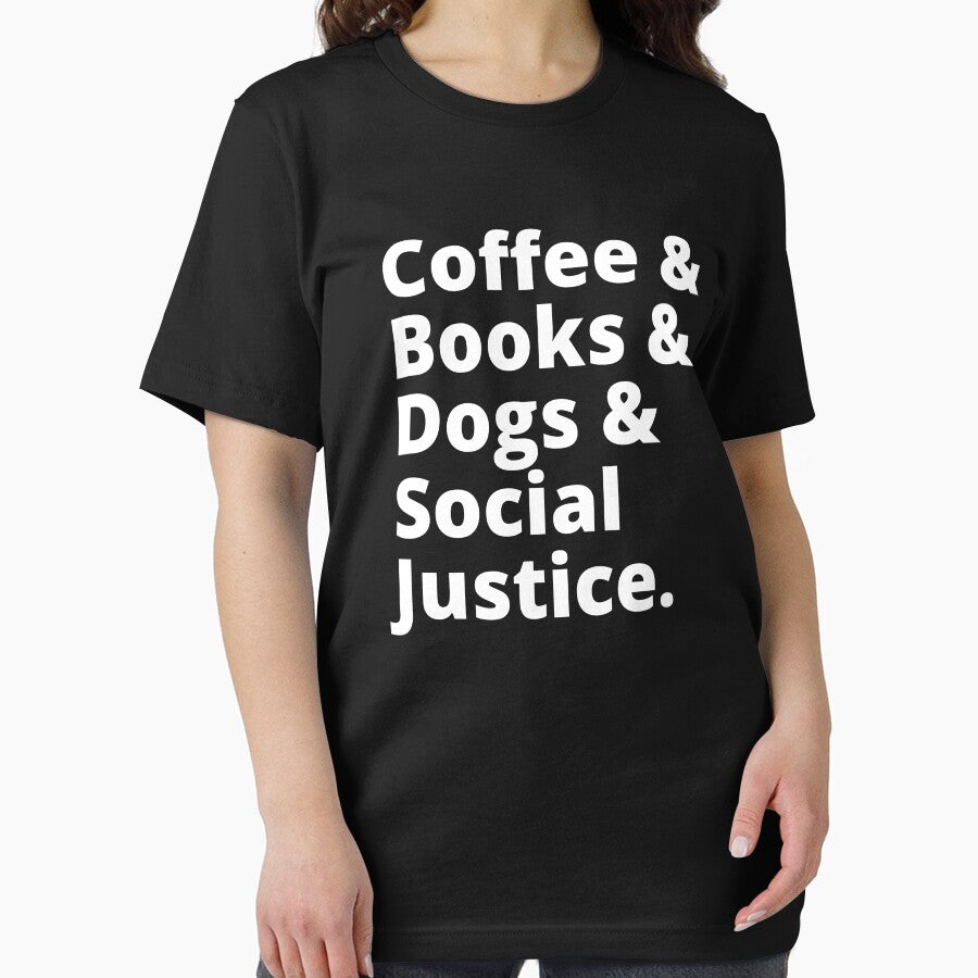 Dogs Books Coffee And Social Justice by MohitJain1109 T-Shirts, Hoodie, Sweatshirt | BlankRebels.com (Image 2)
