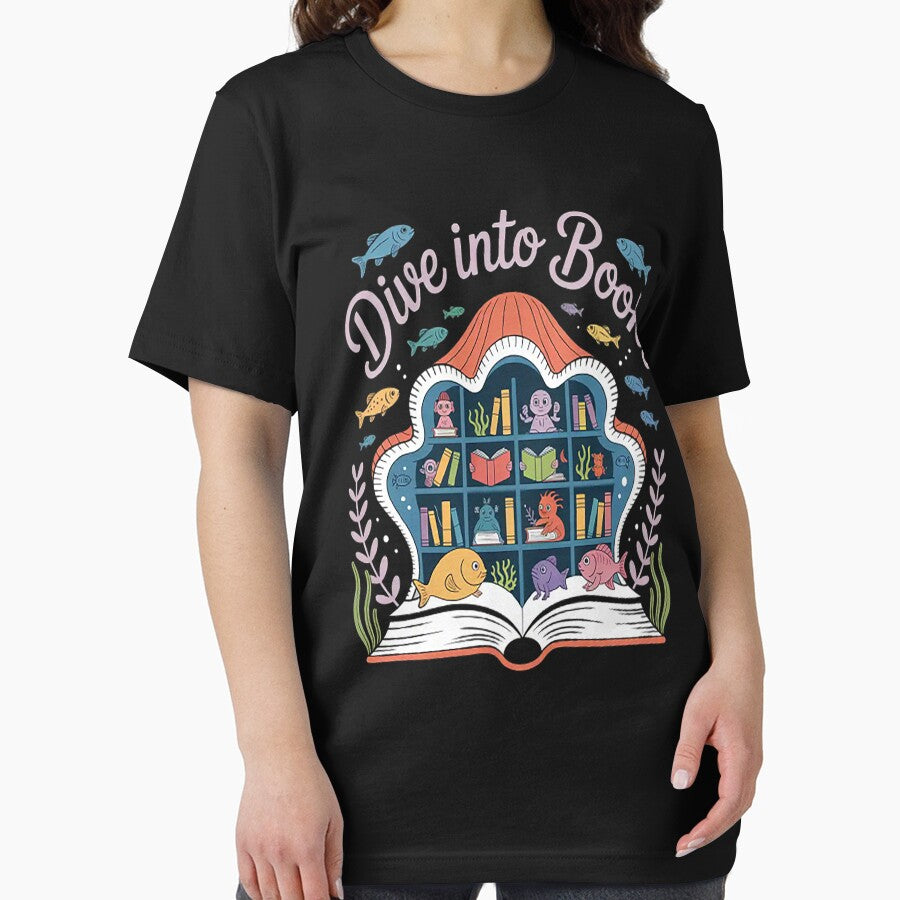 Dive Into Books Explore The Depths Of Stories Bookish Adventure by MangoFit T-Shirts, Hoodie, Sweatshirt (Image 2)