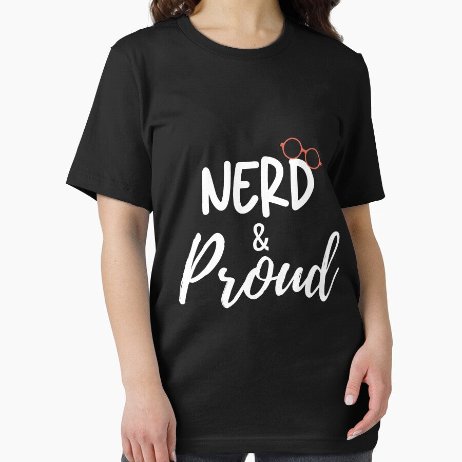 Nerd and Proud typography with glasses by poojapatel5 T-Shirts, Hoodie, Sweatshirt | BlankRebels.com (Image 2)