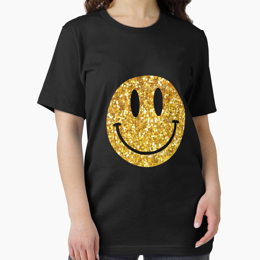 Gold Glitter Smiley Face by JennifCarman