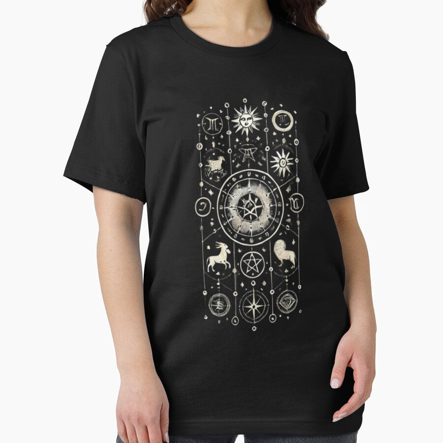 Mystical Zodiac Wheel - Astrology Celestial T-Shirt by Machciu04 Hoodie, Sweatshirt | BlankRebels.com (Image 2)