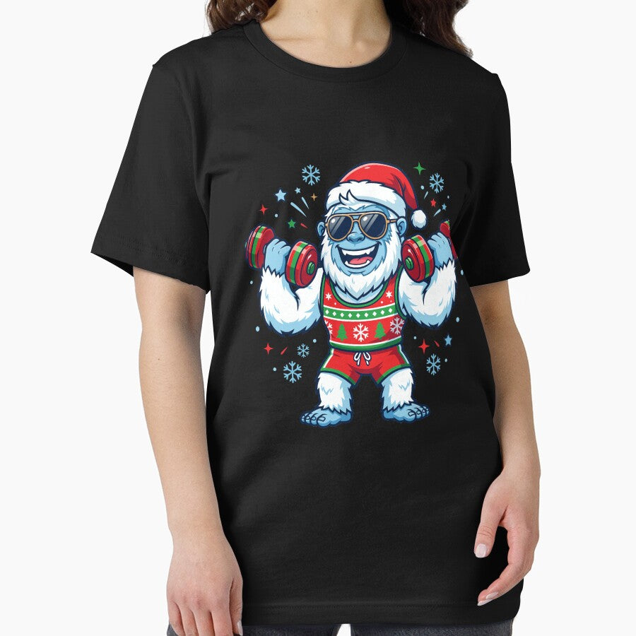 Christmas Yeti Weightlifter Gym Funny Workout Yeti Gear by DynamicDesign T-Shirts, Hoodie, Sweatshirt (Image 2)
