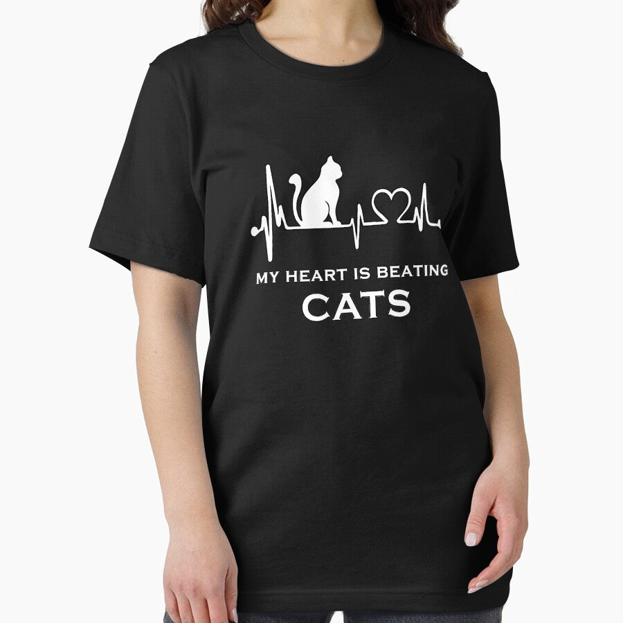 Cat heartbeat by Catsloversdotme T-Shirts, Hoodie, Sweatshirt | BlankRebels.com (Image 2)